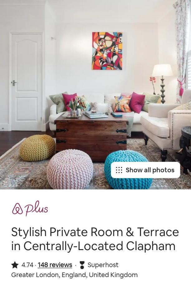 Stylish Room With Private Bath & Terrace In Super Central Clapham Junction Minutes From Victoria, Waterloo Londra Dış mekan fotoğraf